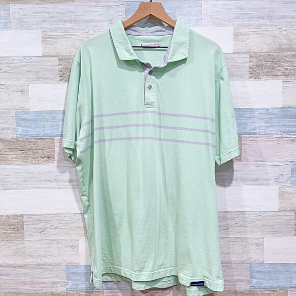 Southern Proper Soft Jersey Polo Shirt Green Short Sleeve Preppy Mens XXL 2XL - Picture 1 of 8